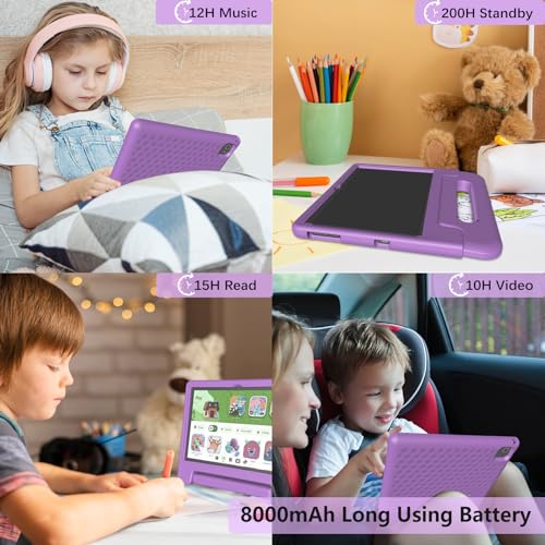Kids Tablet 10 inch Tablet for Kids, Toddler Tablet 4GB+64GB Android 13 Tablet with Parental Control, 1TB Expand, HD Touchscreen, WiFi, Bluetooth, Protective Case for Kids learning Tablet - Green