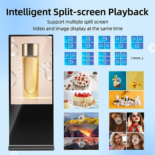 QIXZOCV Indoor Free Standing Digital Signage Advertising Displays Kiosk