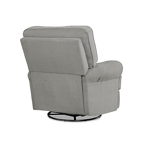 Baby Relax Kenzie Swivel Glider Recliner Chair, Nursery Furniture, Gray