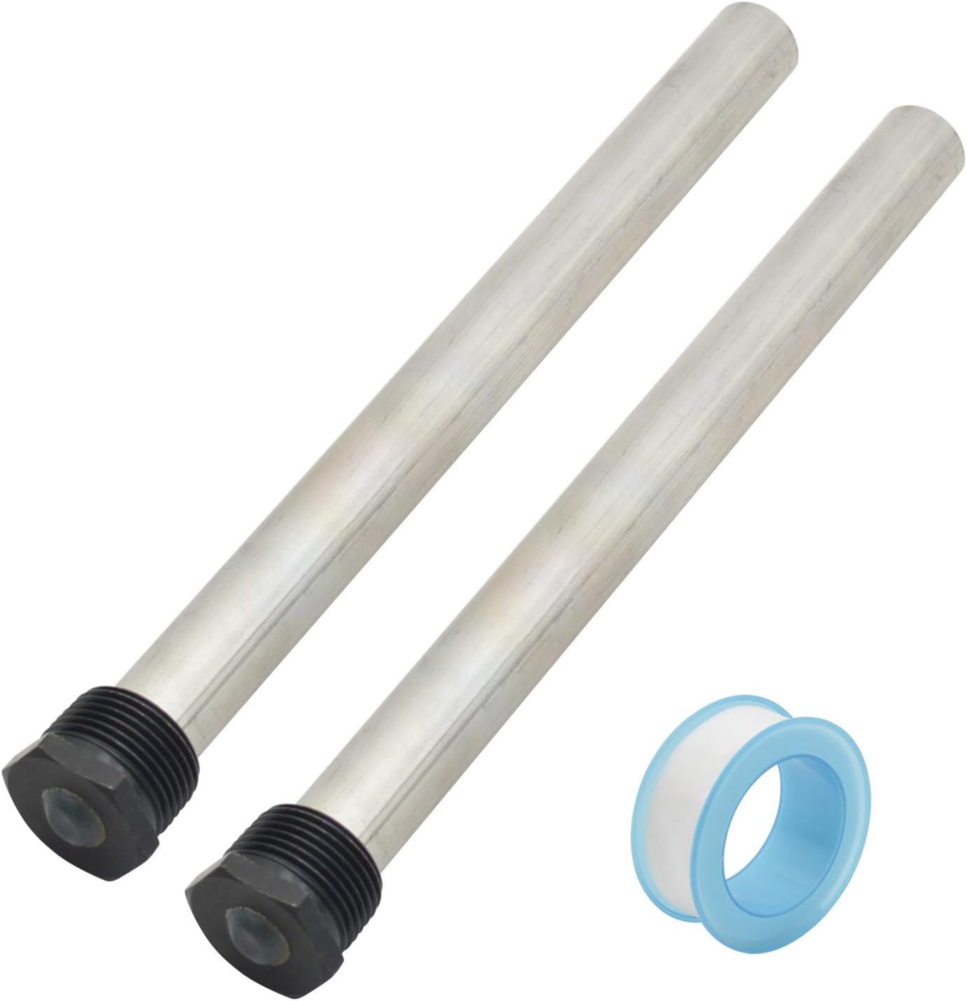 VALFLUIDS Magnesium Anode Rod with PTFE Thread Seal Teflon Tape, for RV Water Heaters and Camper Water Heater (9.25L x 3/4 NPT - 2 Pack)
