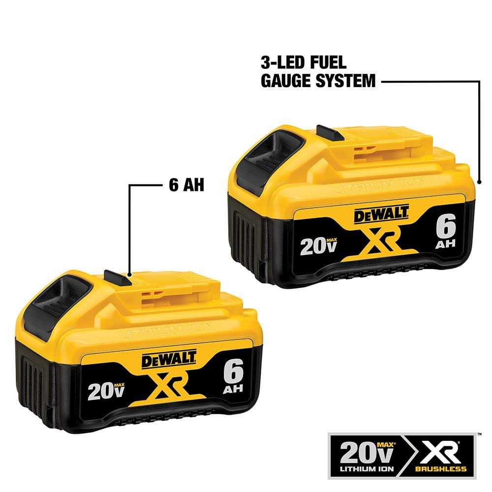 Dewalt 20V MAX XR 6.0Ah Lithium-Ion Battery DCB206-2