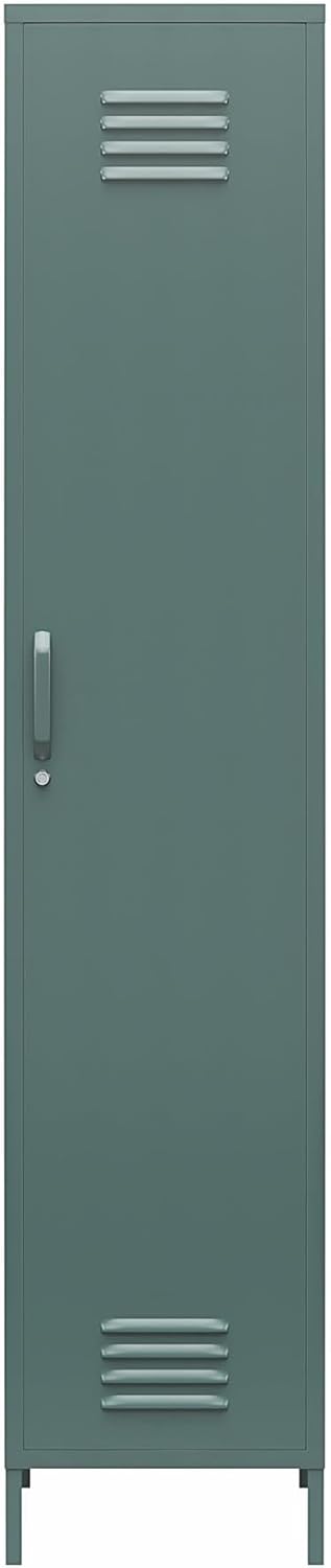Novogratz Cache 1-Door Tall Single Metal Locker Style Storage Cabinet, Hunter Green