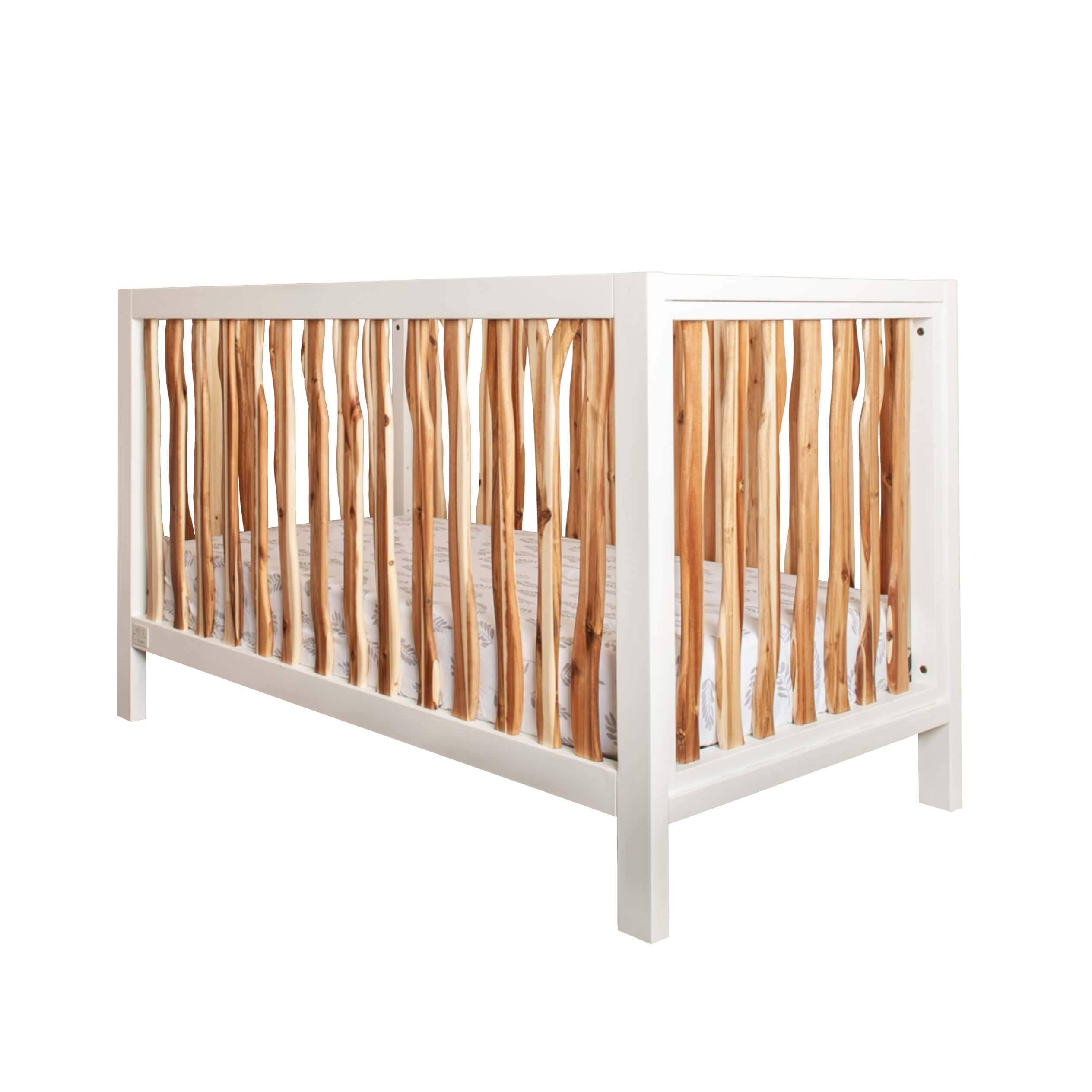 Milk Street Baby Branch Convertible Crib (Color: Acacia/Snow)