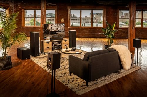 Klipsch Reference R-8SW Surround Subwoofer, 150 Watts Peak Power (Brushed Black Vinyl, 8-Inch)