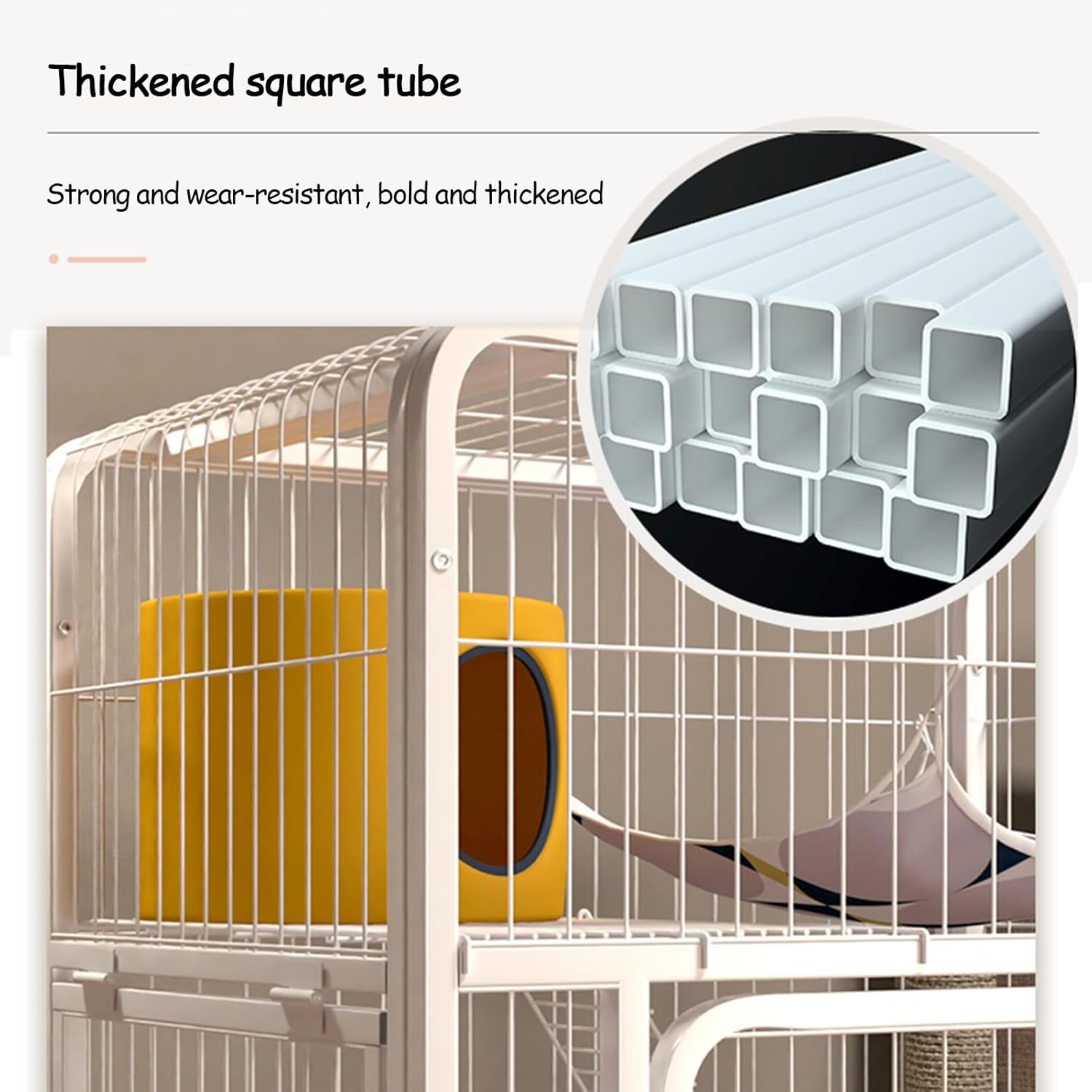 Cat Cage, Cat Enclosure with Cat Litter Box, Large 2/3 Tier Cat Playpen Cat Kennels, Exercise Place Ideal for 1-2 Cat