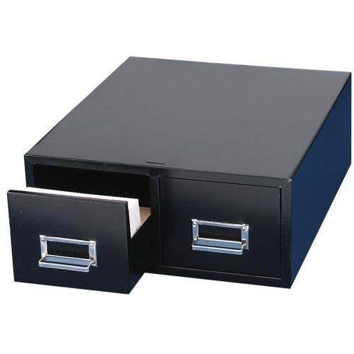 STEELMASTER - Card filing cabinet - 2 drawers - steel - black