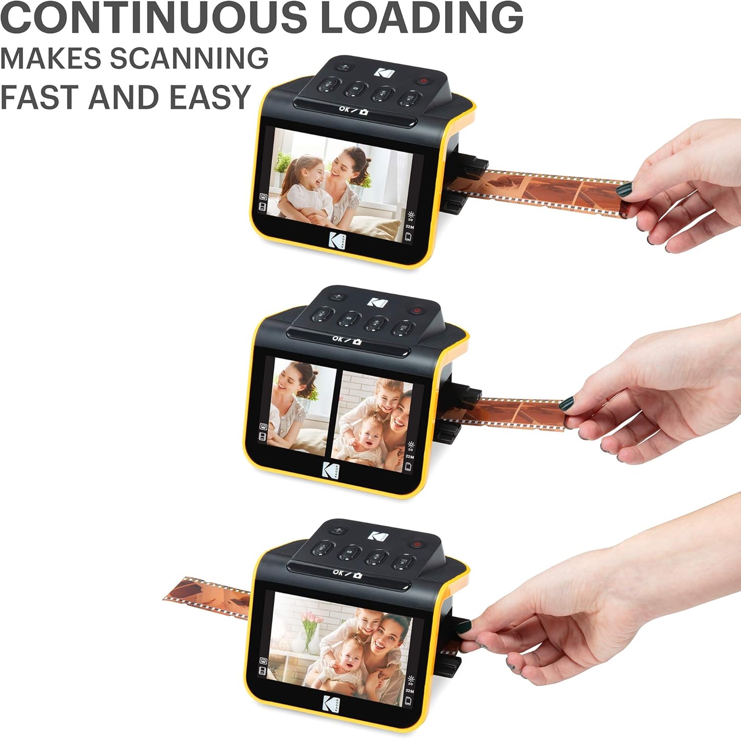 KODAK Slide N SCAN Film and Slide Scanner with Large 5” LCD Screen, Convert Color & B&W Negatives & Slides 35mm, 126, 110 Film Negatives & Slides to High Resolution 22MP JPEG Digital Photos