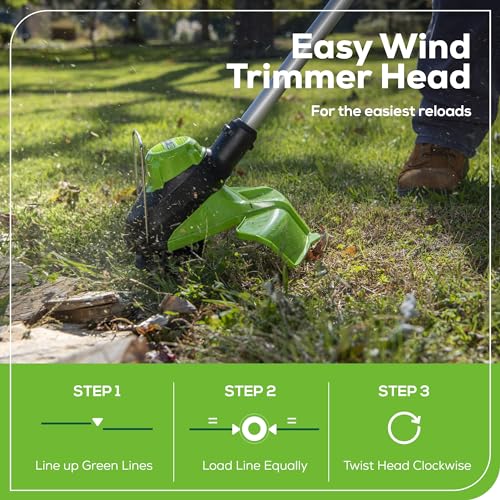 Greenworks 40V Cordless String Trimmer + Leaf Blower Combo Kit, 2.0Ah Battery and Charger Included