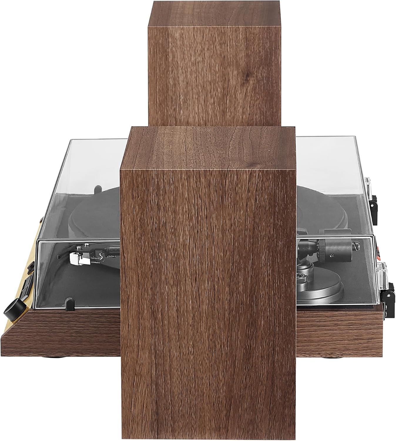 Crosley C72 2-Speed Belt-Drive Bluetooth Turntable Record Player with 80W Speakers and Carbon Fiber Tonearm, Walnut