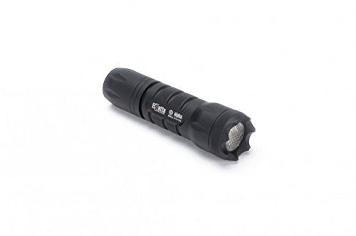Elzetta Alpha 1-Cell LED Flashlight Black 415 Lumens w/Crenellated Bezel RingFlood LensHigh/Strobe Tailcap A324