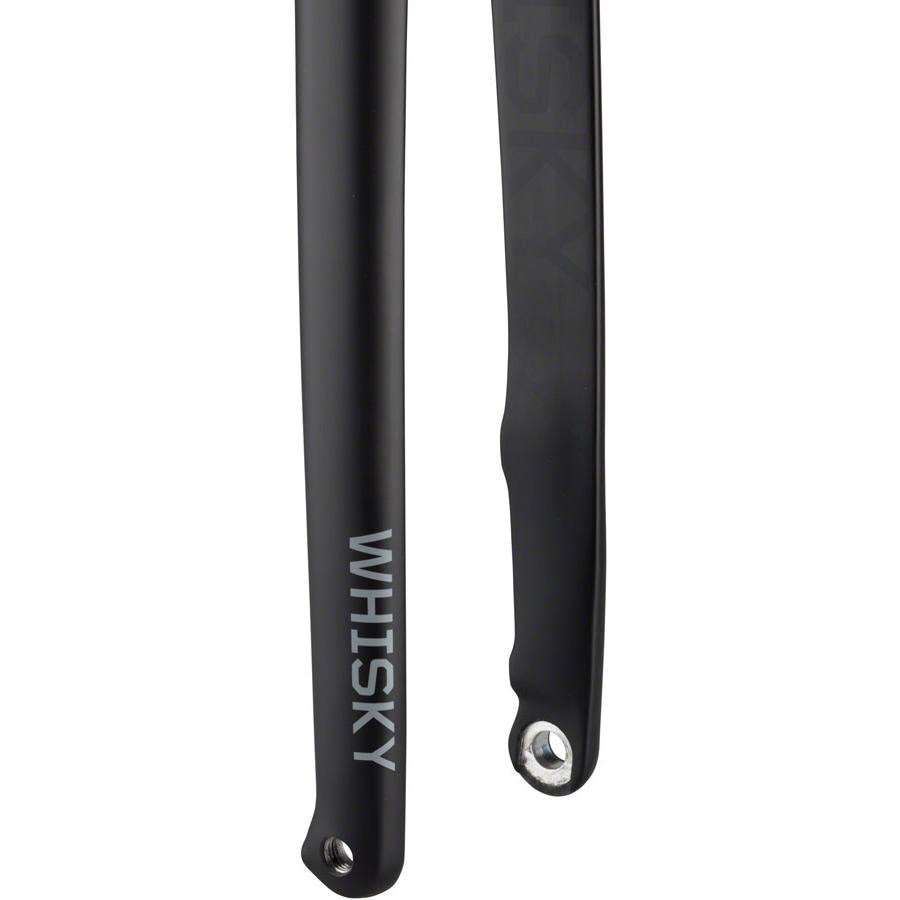 Whisky No.9 CX Flat Mount Fork: 12mm Thru-Axle, 1-1/8x22 Carbon Steerer, Black