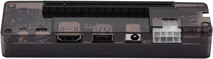 Laptop External Independent Video Card Dock, External PCI-E Discrete Graphics Card Mini PCI-E 220W DC 12V Support 6Pin+8P Interface Output Without Power Supply
