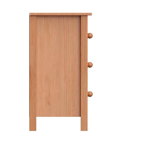 Nightstand Tall 3 Drawer Solid Wood Unfinished - Maximize space elegantly with This timeless tall bedroom side table
