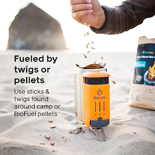 BioLite Campstove Campingkocher mit 2 Holzbrennern, Stromerzeugung und USB-Aufladung