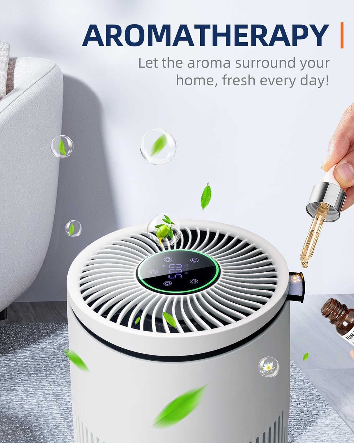 Air Purifiers (KF-P20W) and Air Purifiers(KF-P34) with Enhanced Purification Mode for Pet Smoke Pollen Hair Smell Air Cleaner for Bedroom Office Living Room Kitchen