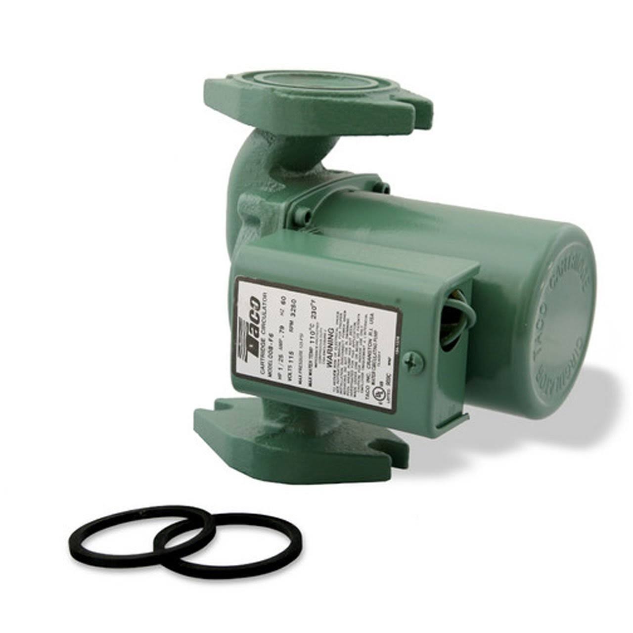 Taco 008-F6 Cast Iron Circulator, 1/25 HP