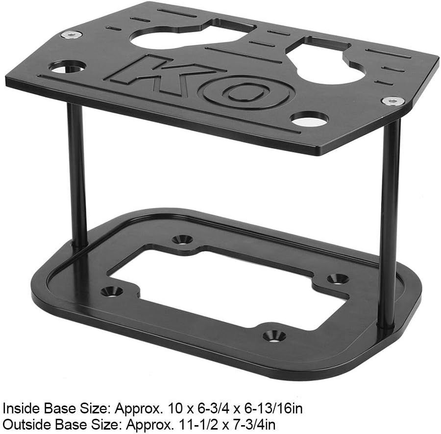 Yctze Stainless Steel Battery Tray Hold Down for Optima 34/78 Battery Red Yellow Top(Black) optima battery hold down,34/78 battery tray,red top battery holder,optima battery tray 75/25,chrome optima