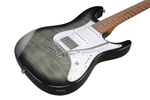 Ibanez AZ22S1F Standard 6-String Right-Handed Electric Guitar with Roasted Maple Neck and Jatoba Fretboard (Transparent Black Sunburst)