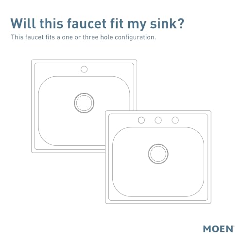 Moen 87801SRS Conneaut One-Handle Pulldown Kitchen Faucet with Reflex and Power Clean, Spot Resist Stainless