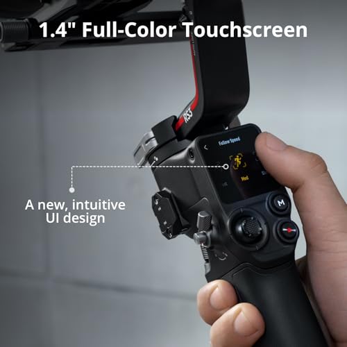 DJI RS 3 Mini, 3-Axis Gimbal Stabilizer for Cameras Canon/Sony/Panasonic/Nikon/Fujifilm, 2 kg (4.4 lbs) Tested Payload, Camera Stabilizer, Camera Gimbal with Native Vertical Shooting