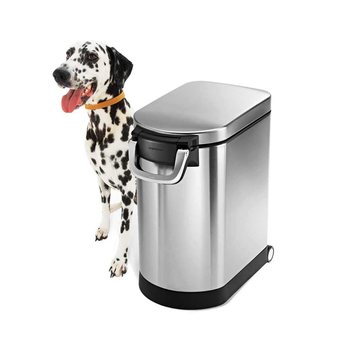 simplehuman Pet Food Can White Steel - Pet Supplies online store