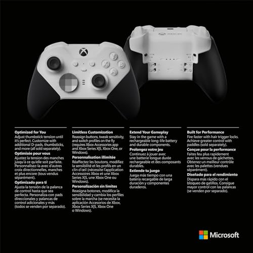 Xbox Elite Series 2 Core Wireless Gaming Controller – Blue Series X|S, One, Windows PC, Android, and iOS