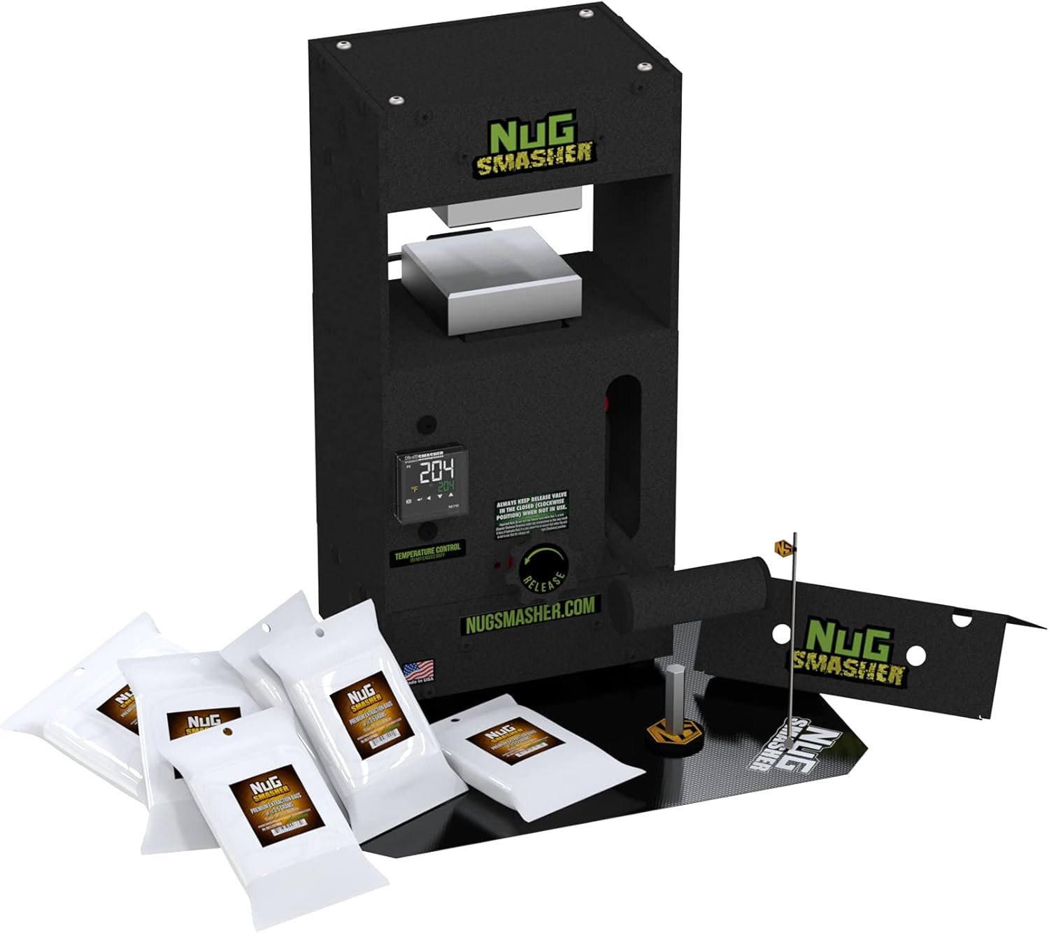 NS OG Basic Bundle Includes: OG, (7) Packs of Premium Press Bags, Silicone Mat, Magnet, and a Everything Tool."Rosin Made Simple"