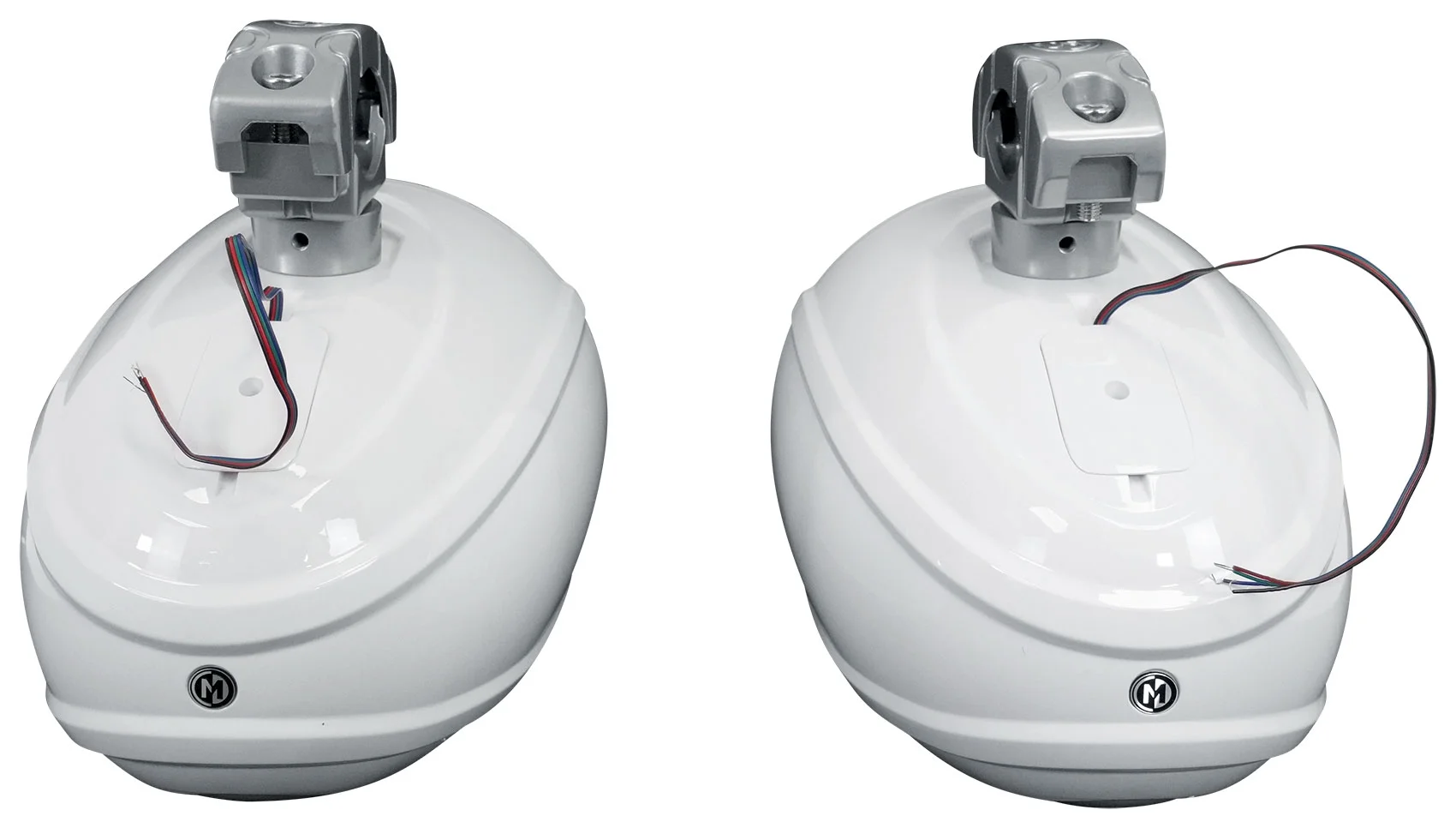 (4) Memphis MXA82TW White 8" Marine Wakeboard Tower Speakers+Single-Din Receiver