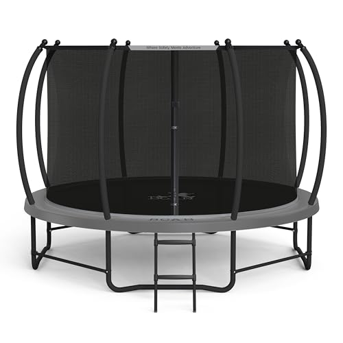 BCAN 8FT 10FT 12FT 14FT 15FT 16FT Recreational Trampoline with Enclosure for Kids Adults, ASTM Approved, Outdoor Trampolines with Ladder for Kids