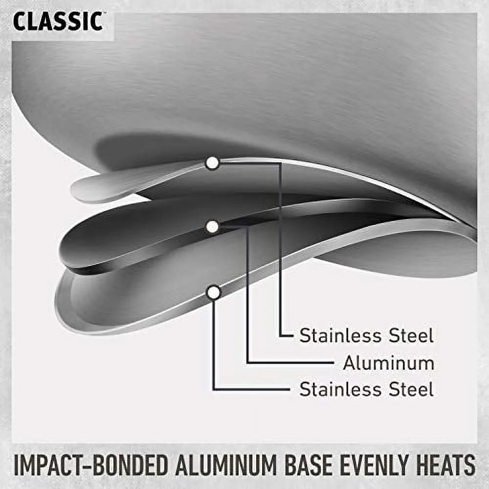 Calphalon Classic Stainless Steel Pots and Pans, 10-Piece Cookware Set