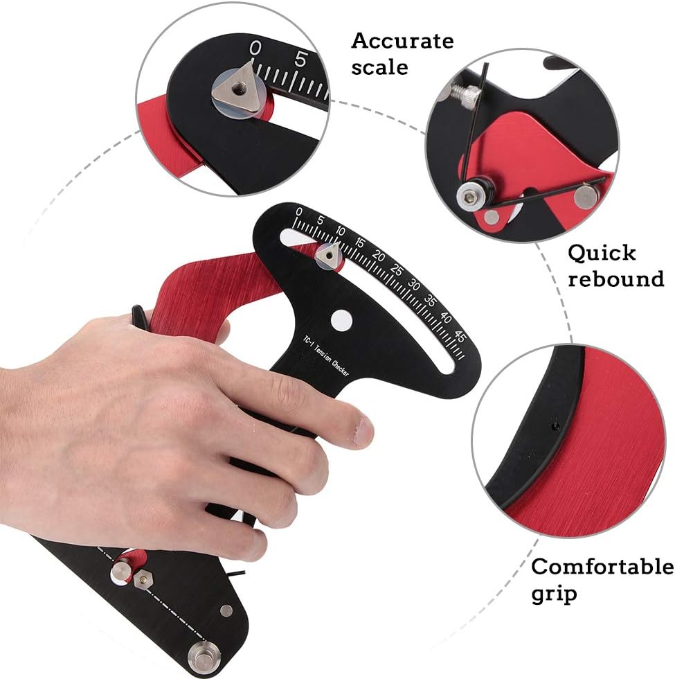 Bicycle Spoke Tension Meter Tool, Aluminum Alloy Bicycle Wheel Tool Wire Tension Adjustment Tool Bike Accessory