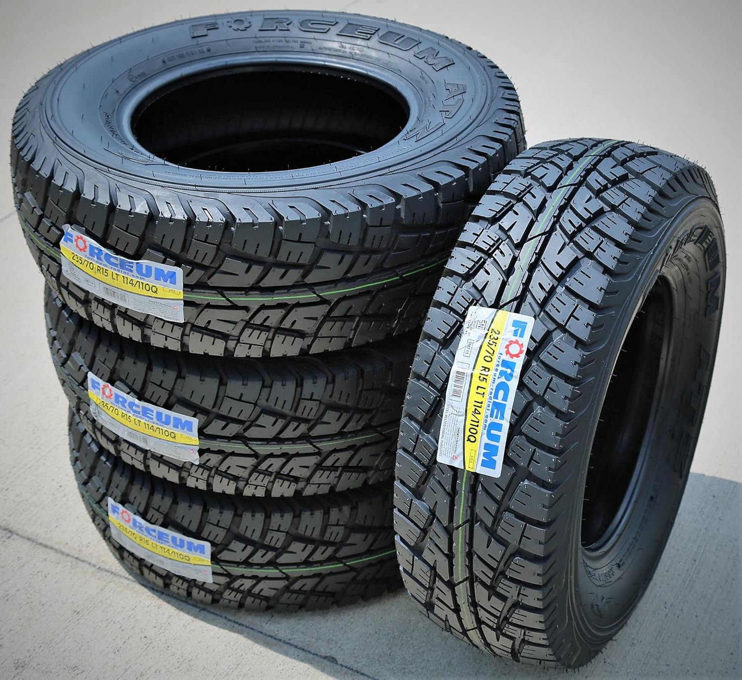 Forceum ATZ A/T All-Terrain Off-Road Light Truck Radial Tire-LT235/70R15 235/70/15 235/70-15 114/110Q Load Range E LRE 10-Ply BSW Black Side Wall