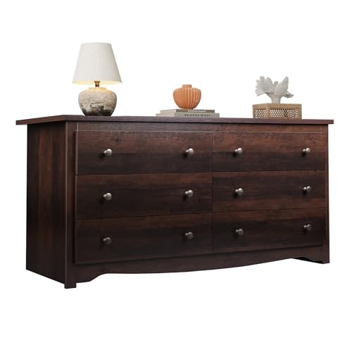 WLIVE Wood Dresser with 5 Drawers, Black Wooden Storage Cabinet, Organizer Drawers for Bedroom, Living Room, Hallway, Measuring 15.75" W * 31.50" D * 45.35" H ﻿