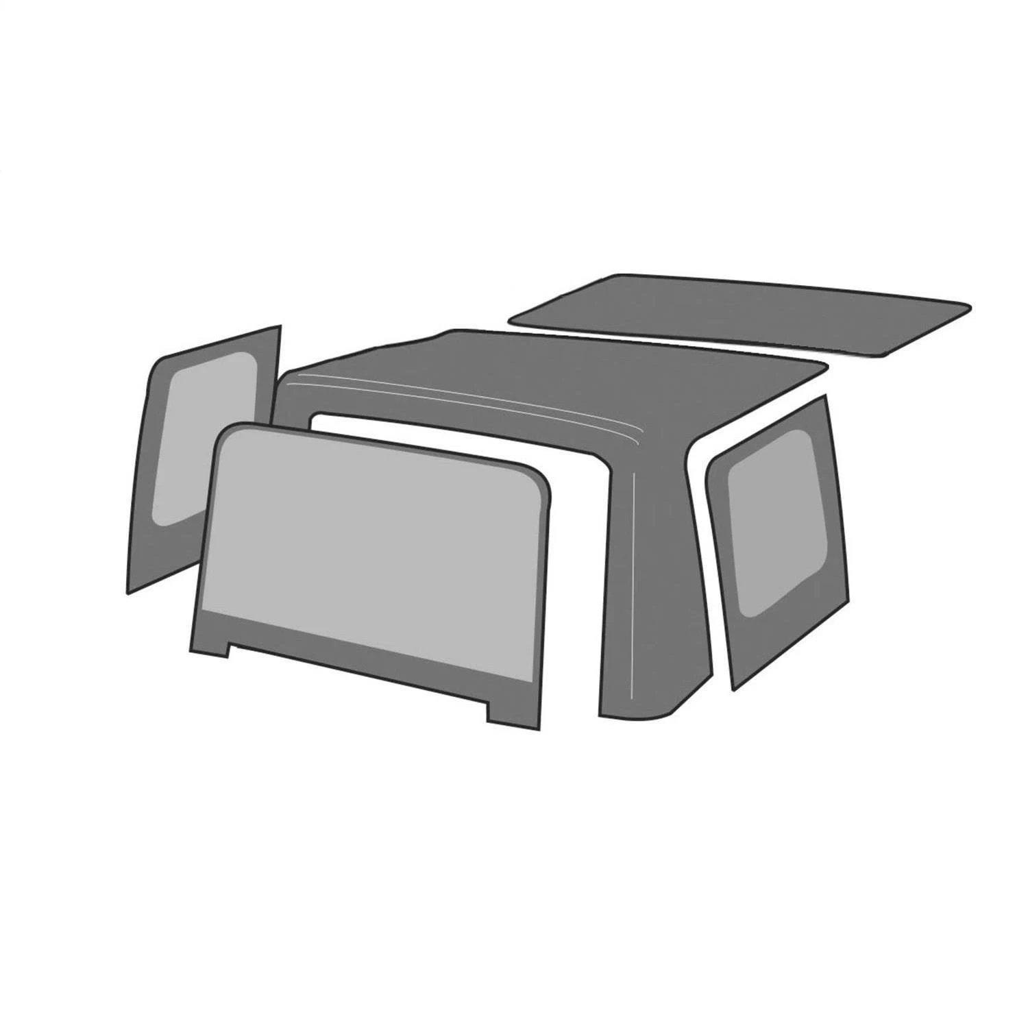 Rampage Jeep Wrangler Factory Replacement Soft Top - 99417