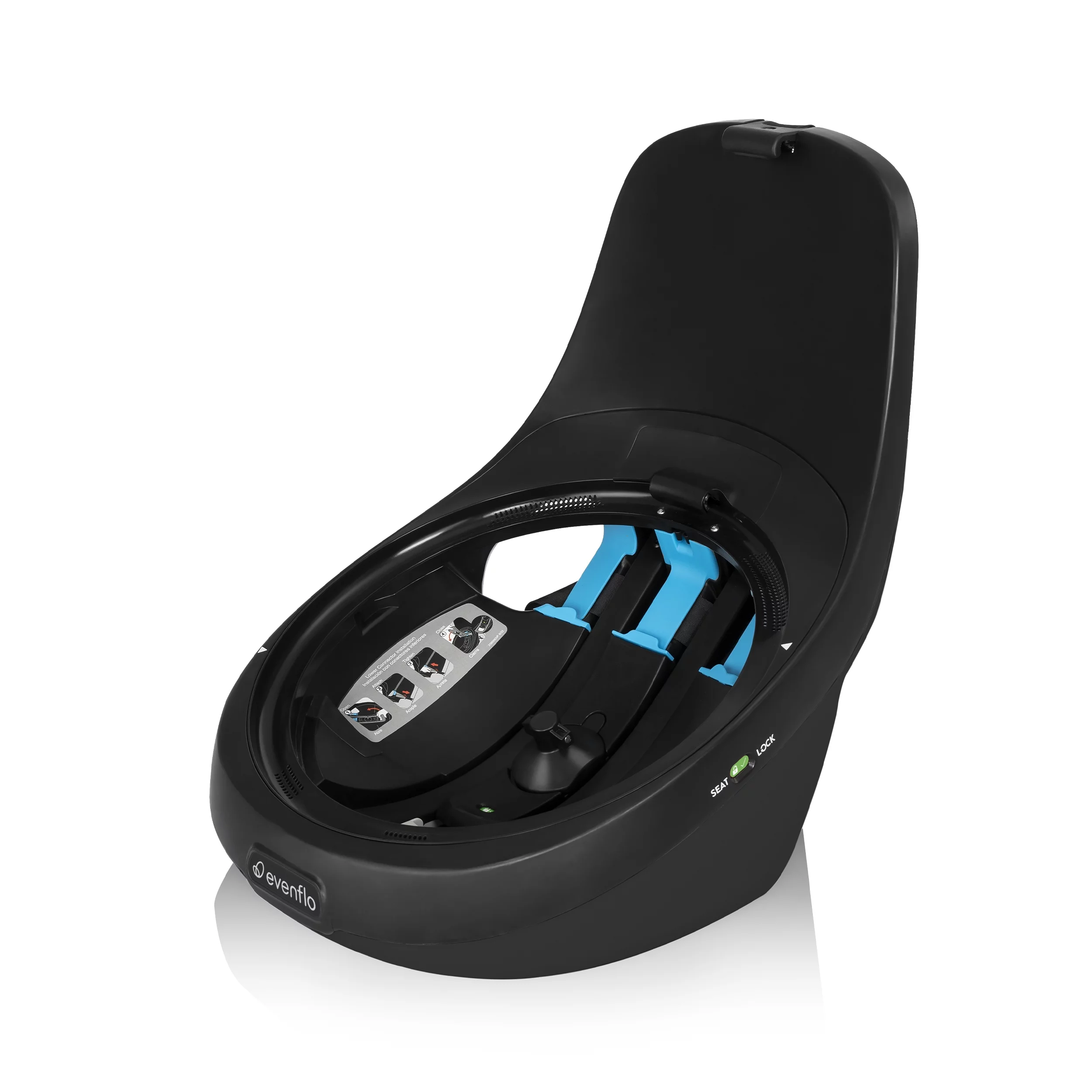 Revolve360 Slim 2-in-1 Rotational Car Seat with Quick Clean Cover (Stow Blue)
