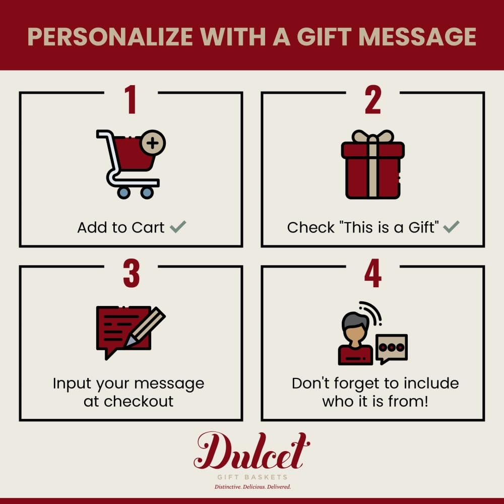 Dulcet Gift Baskets Herbal Tea and Biscuit Tower Sampler - Scones, Crumb Cake, Muffins - Holidays, Birthday, Sympathy, Get Well - Family or Office