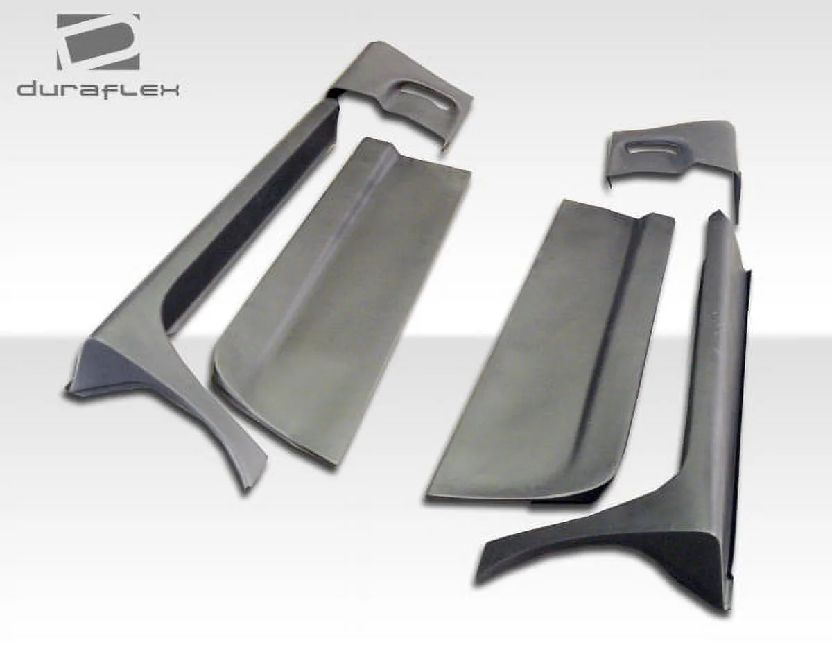 1984-1996 Chevrolet Corvette C4 Duraflex C5 Conversion Side Skirts Rocker Panels with Doorcaps - 6 Piece