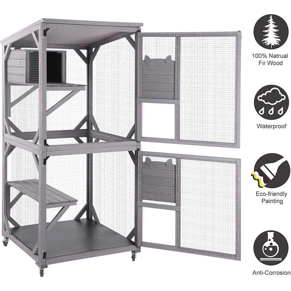 Aivituvin Cat House Outdoor Cat Catio AIR22 - Pet Supplies online store