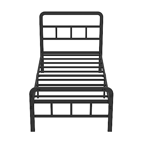 14 inch California King Bed Frames with Headboard and Footboard, Heavy Duty Metal Platform with Steel Slat Support, No Box Spring Needed, Easy Assembly, Black