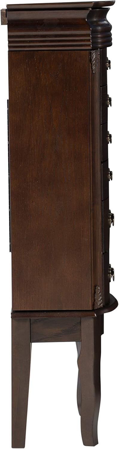 Powell Italian Influenced Transitional Espresso Jewelry Armoire,Brown