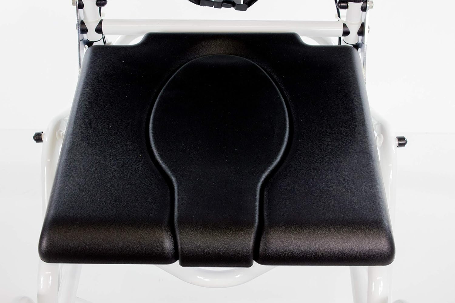 Professional Tilt-in-Space Reclining Shower/Commode Chair. Padded. Flip-up Arm and Foot Rests. Includes Locking Casters, Commode Pail and Adjustable Headrest. Total-Care 3-in-1 Multifunction Chair.