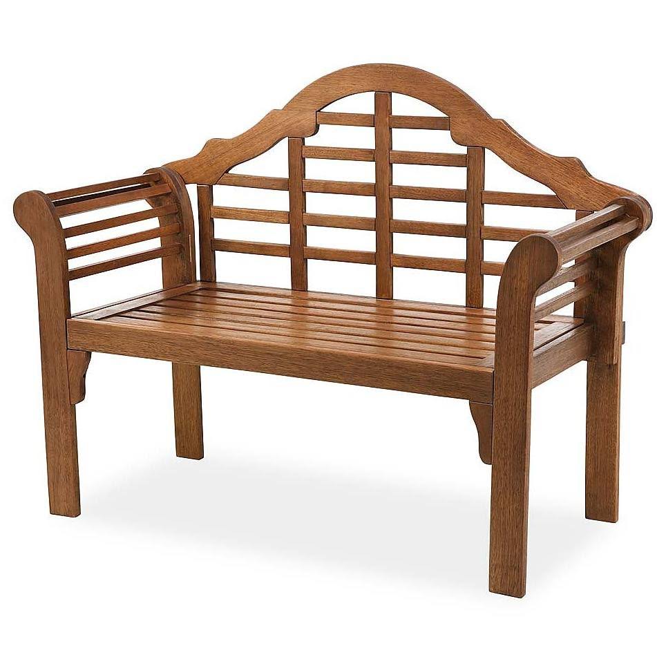 Lutyens Eucalyptus Wood Garden Bench, Natural