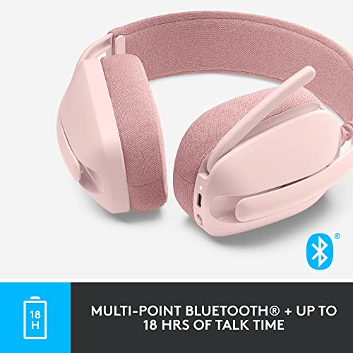 Logitech Brio 500 Full HD Webcam with Auto Light Correction,Show Mode, Dual Noise Reduction Mics, Webcam Privacy Cover, Works with Microsoft Teams, Google Meet, Zoom, USB-C Cable - Rose