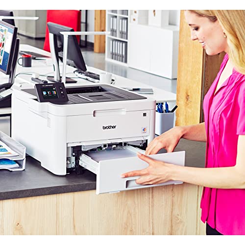 Brother HL-L3230CDW Compact Digital Color Printer Providing Laser Printer Quality Results with Wireless Printing and Duplex Printing, Amazon Dash Replenishment Ready, White