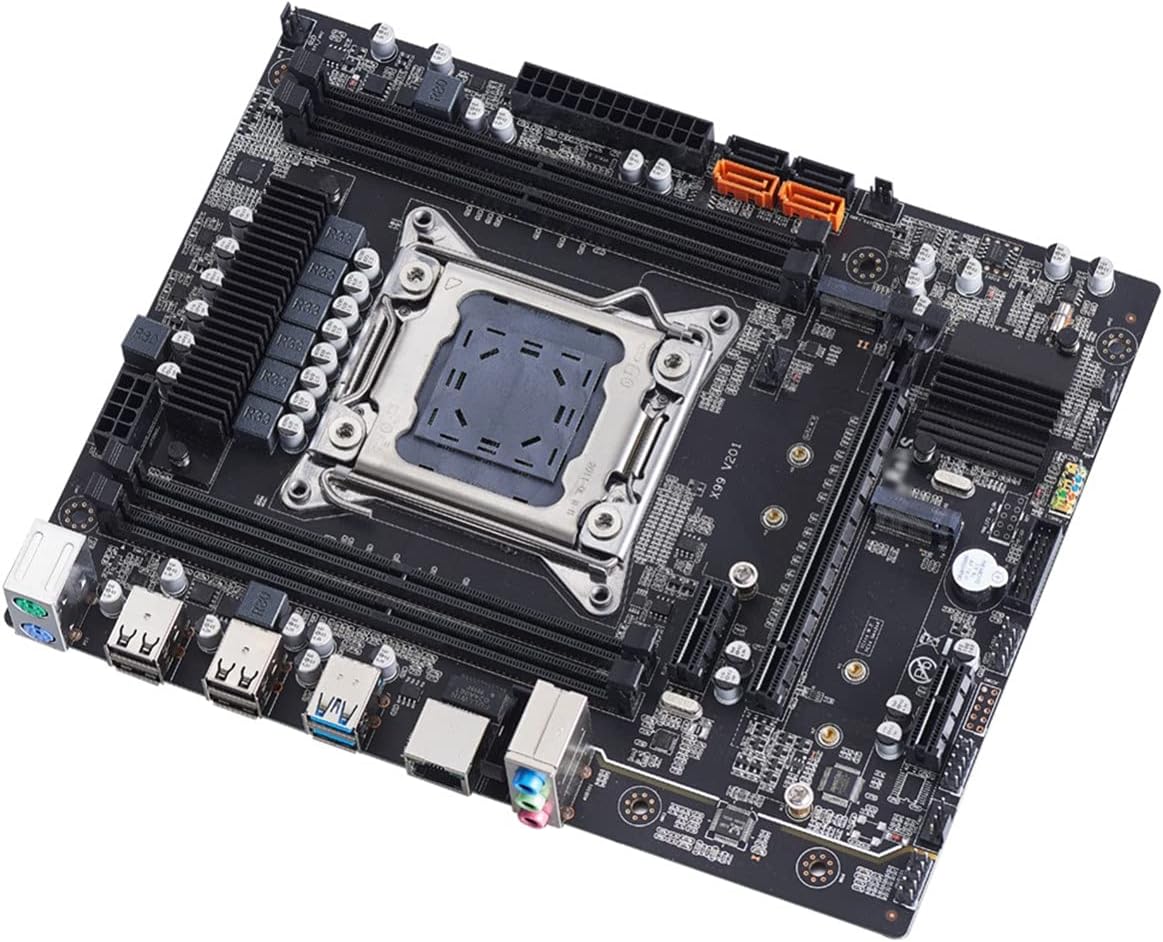 X99 Motherboard Fit for LGA2011-3 V3 V4 with Dual M.2 NVME Slot Support Four Channels DDR4 ECC 8 TF SATA3.0 USB3.0gaming Motherboard Combo