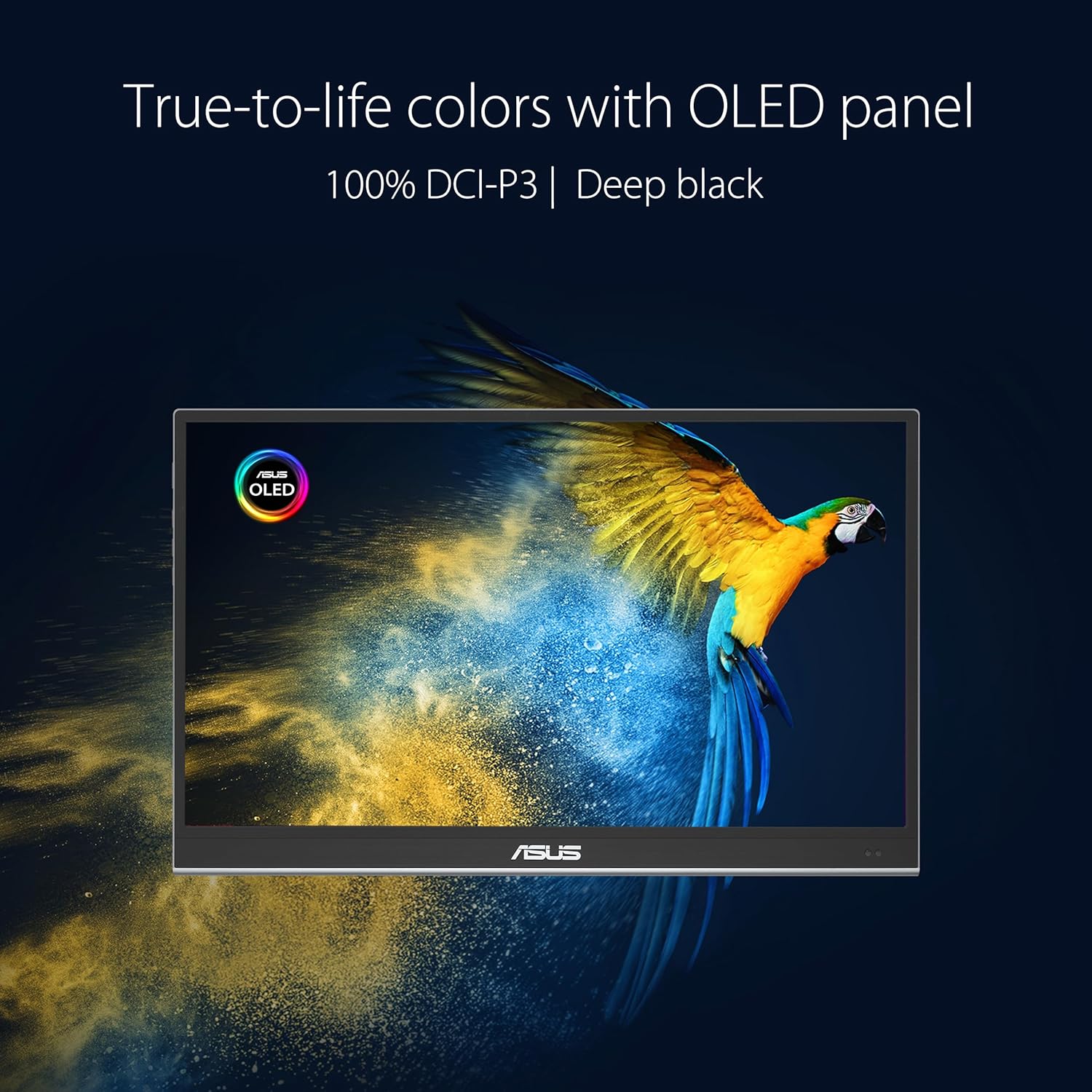 ASUS ZenScreen 16” OLED USB-C portable monitor (MQ16AHE) – Full HD, 100% DCI-P3, 1ms, HDR-10, Mini HDMI, Eye Care, Proximity Sensor, 360° kickstand, Compatible with Laptops, Smartphones, 3 yr warranty