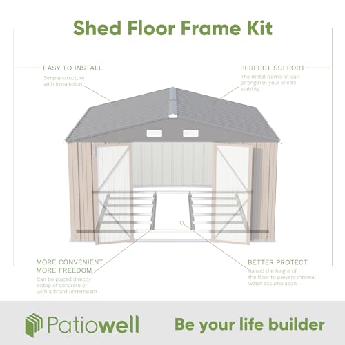 Patiowell 3 x 3 FT Outdoor Storage Shed,Small Garden Tool Storage Shed with Sloping Roof and Single Lockable Door, Outdoor Shed for Backyard Garden Patio Lawn, Grey