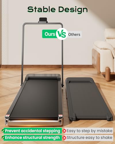 Walking Pad,Treadmill with Incline for Home Office, 2.5HP Portable Under Desk Treadmill with 265 Lbs Capacity,Remote Control, Led Display