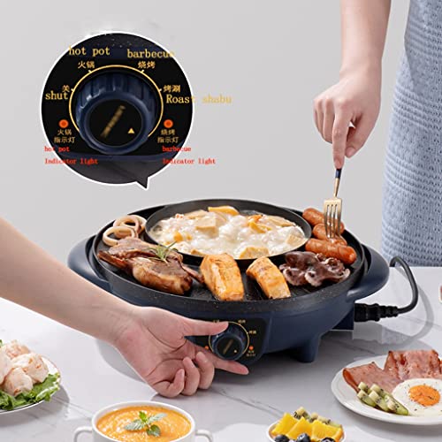 Hotpot Multi-function Shabu-bake Integrated Pot Non-stick Easy To Clean Household Electric Skillet Electric Hot Pot barbecue