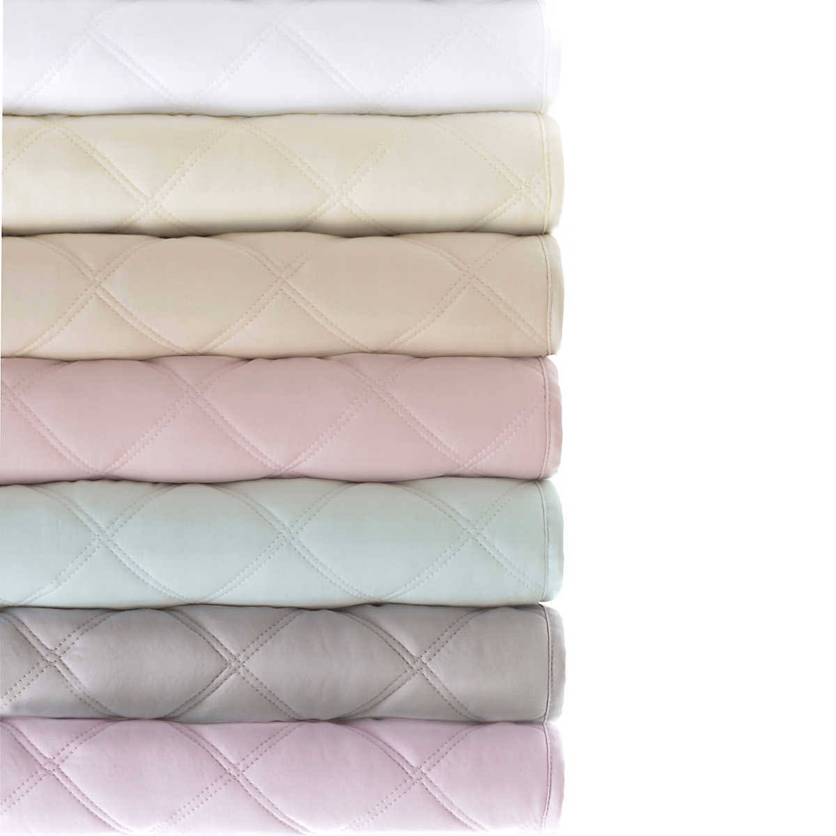 Pine Cone Hill - Quilted Silken Solid Ivory Coverlet - Twin